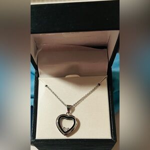Elegant Silver Heart Pendant Necklace